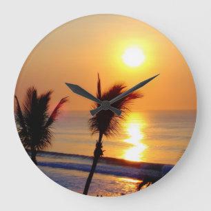 Grande Horloge Ronde Lever de soleil San Jose de Cabo d'horloge murale