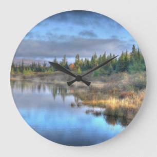 Grande Horloge Ronde Lever du soleil d'automne au lac Moosehead dans le