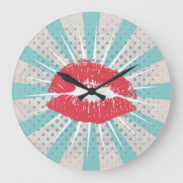 Grande Horloge Ronde Lèvres rouges (Recto)