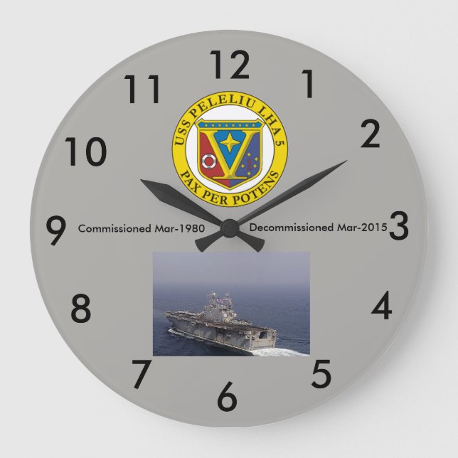 Grande Horloge Ronde LHA-5 USS Peleliu wall clock (Recto)