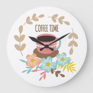 Grande Horloge Ronde L'heure du café
