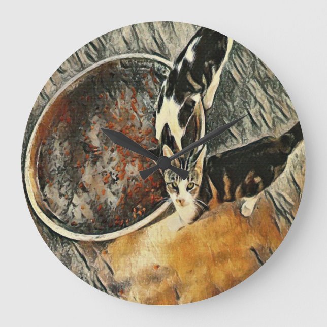 Grande Horloge Ronde L'heure du repas ! (Recto)