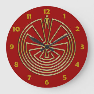 Grande Horloge Ronde L'homme dans le Maze - or