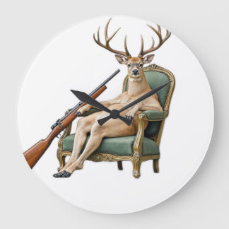 Grande Horloge Ronde l'horloge du chasseur de cerfs