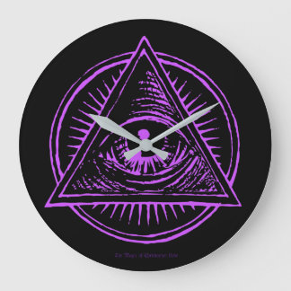 Grande Horloge Ronde L'horloge magique des yeux