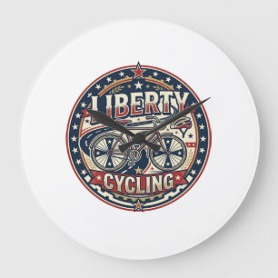 Grande Horloge Ronde Liberty Cyclisme Patriotique Patriotique Cyclisme
