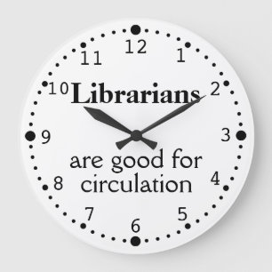 Grande Horloge Ronde Library Toxits Funny Circulation Clock Custom Colo