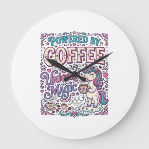 Grande Horloge Ronde Licorne alimentée par le café et la magie de licor