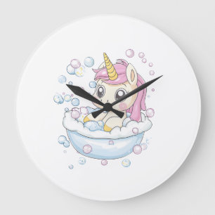 Grande Horloge Ronde Licorne Bain Moussant (1)