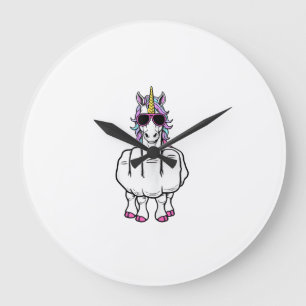 Grande Horloge Ronde Licorne Doigt Du Milieu Drôle Magique Offensant Gr