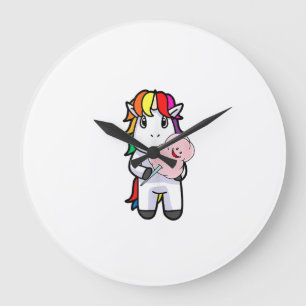Grande Horloge Ronde Licorne Enfants Mignons Licornes Mignonnes Enfant 