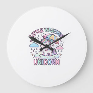 Grande Horloge Ronde Licorne Petit Licorne Météo Conception Graphique B