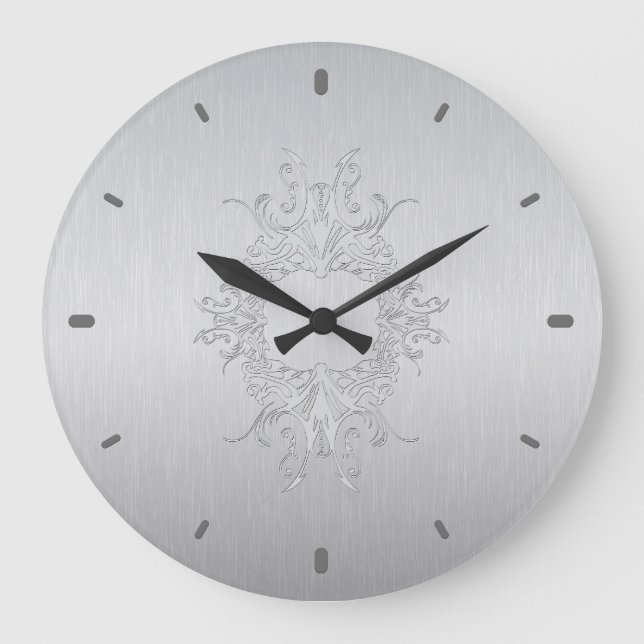 Grande Horloge Ronde Light Gray Brushed Aluminum (Recto)