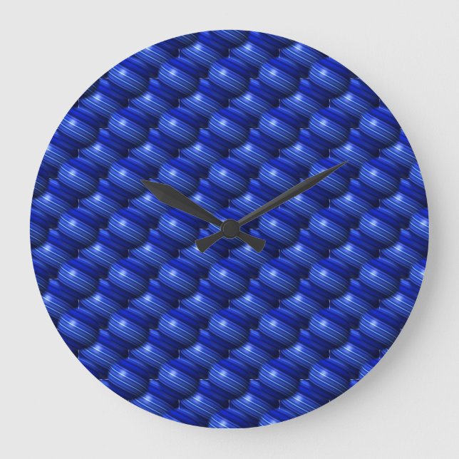 Grande Horloge Ronde Ligne Bleue Mince Petites Globes (Recto)
