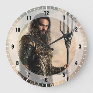 Grande Horloge Ronde Ligue de Justice   Aquaman Sur Le Champ De Bataill