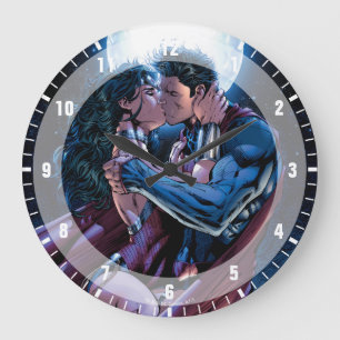 Grande Horloge Ronde Ligue de Justice N°12 Wonder Woman & Superman Kiss