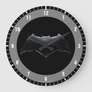 Grande Horloge Ronde Ligue de Justice   Symbole de batman métallique