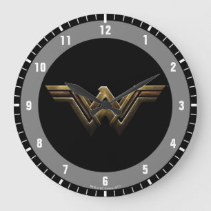 Grande Horloge Ronde Ligue de Justice   Symbole métallurgique Wonder Wo