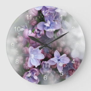 Grande Horloge Ronde Lilac fleurit