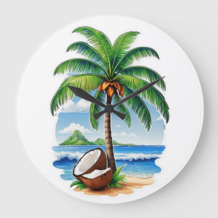 Grande Horloge Ronde L'île tropicale des Cocotiers
