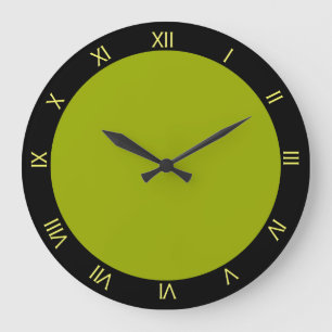Grande Horloge Ronde Lime Green and Black Kitchen Wall Clock