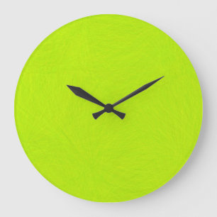 Grande Horloge Ronde Lime verte abstract