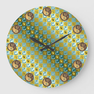 Grande Horloge Ronde Lion & Serpent de terre