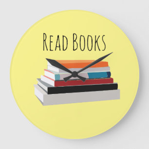Grande Horloge Ronde Lire des livres Amoureux des livres Personnalisé