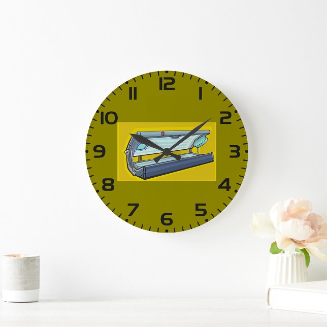 Grande Horloge Ronde Lit de bronzage Retro Spa (Créateur téléchargé)