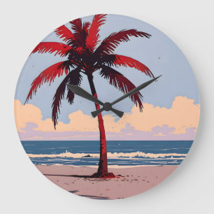 Grande Horloge Ronde Littoral Crimson