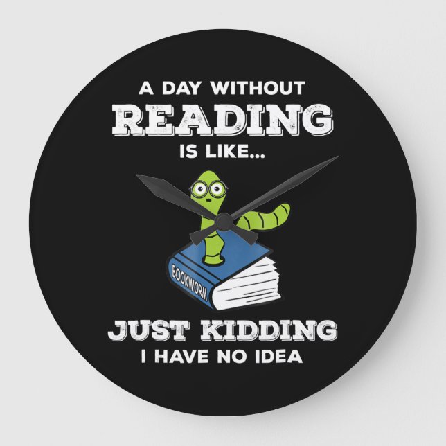 Grande Horloge Ronde livre drôle livre lecture littérature cadeau (Recto)