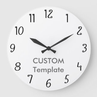 Grande Horloge Ronde Livre sur les gros CERCLES D'Horloge Mur ROND 10,7