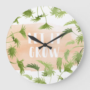 Grande Horloge Ronde L'oasis d'intérieur   l'a laissé se développer