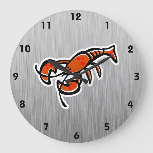 Grande Horloge Ronde Lobster; brushed metal-look (Recto)