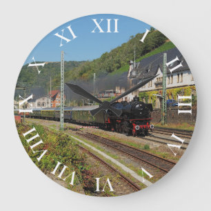 Grande Horloge Ronde Locomotive à vapeur à Lorch