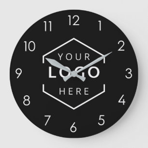 Grande Horloge Ronde Logo de Custom Company