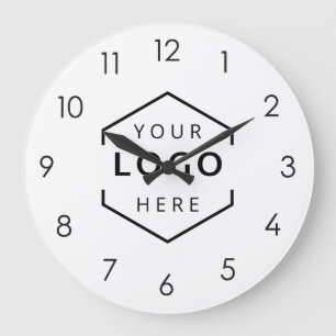 Grande Horloge Ronde Logo de Custom Company