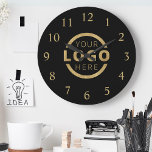 Grande Horloge Ronde Logo de Custom Company<br><div class="desc">Add your custom corporate logo to create a wall clock. Makes a great promotional giveaway or corporate gift for customers,  vendor,  employees or other special people. choose from different clock shapes and sizes. No minimum quantity,  no setup fees.</div>