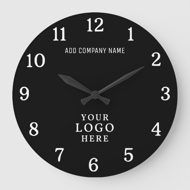 Grande Horloge Ronde Logo de l'entreprise Nom commercial Promo de marqu (Recto)