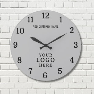 Grande Horloge Ronde Logo de l'entreprise Nom commercial Promo de marqu