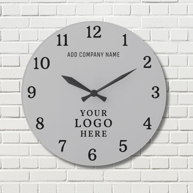 Grande Horloge Ronde Logo de l'entreprise Nom commercial Promo de marqu (Créateur téléchargé)