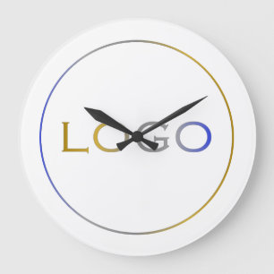 Grande Horloge Ronde Logo de marque d'entreprise simple rond