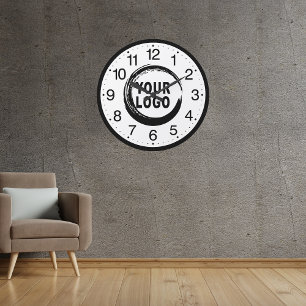 Grande Horloge Ronde Logo de société personnalisé promotionnel