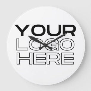 Grande Horloge Ronde Logo d'entreprise grand format personnalisé XL