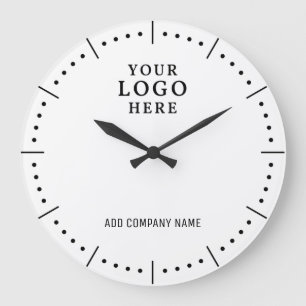 Grande Horloge Ronde Logo d'entreprise Nom de l'entreprise Marque comme