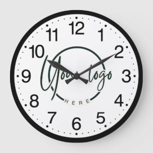 Grande Horloge Ronde Logo d'entreprise personnalisé