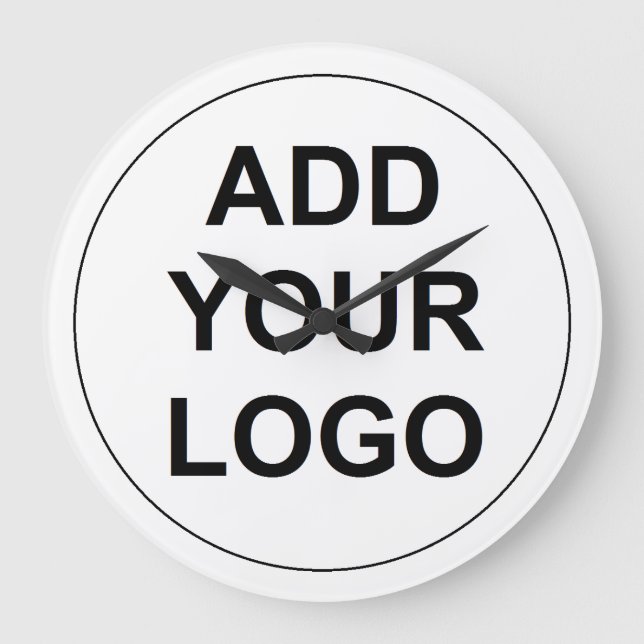 Grande Horloge Ronde Logo personnalisé (Recto)
