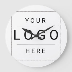 Grande Horloge Ronde Logo personnalisé