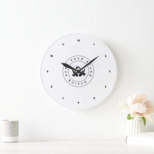Grande Horloge Ronde Logo personnalisé minimaliste simple et promotion