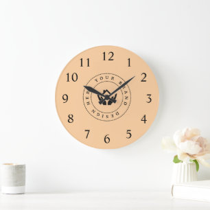 Grande Horloge Ronde Logo personnalisé minimaliste simple et promotion
